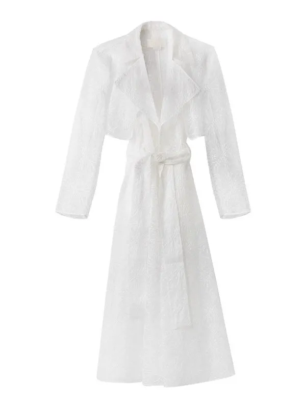 Genny Trench-Coat - Blanc - Blanc - Femme | 78AAT920NR006003
