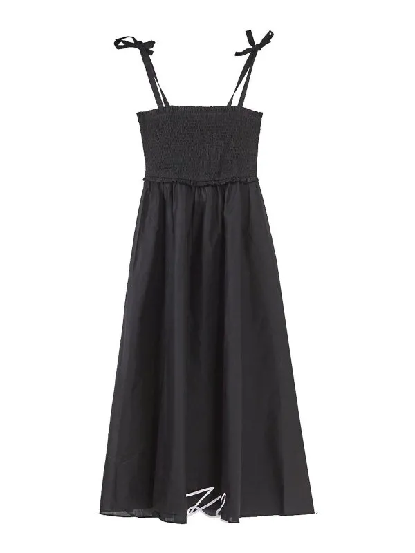 Karl Lagerfeld Maxi Robe - Noir - Noir - Femme | KHA2W46009999