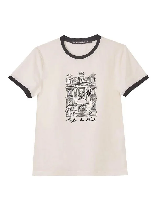 Karl Lagerfeld T-Shirt - Crème - Crème - Femme | A2W17087B09