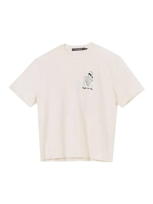 Karl Lagerfeld T-Shirt - Crème - Crème - Femme | A2W17089B09