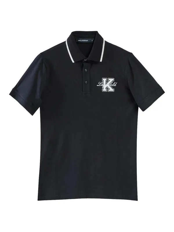 Karl Lagerfeld Polo - Noir - Noir - Homme | KM745015552221990
