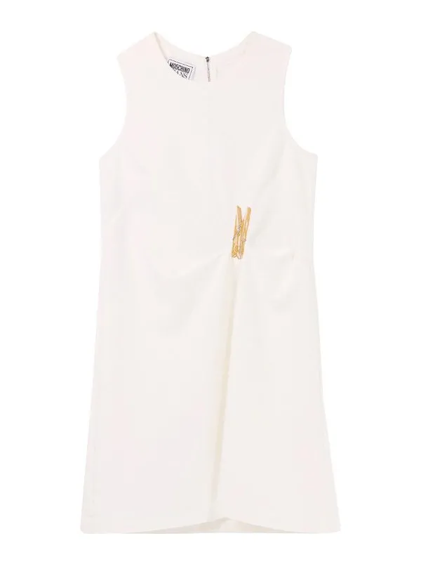 Moschino Jeans Robe Au Genou - Blanc - Blanc - Femme | 40437221002