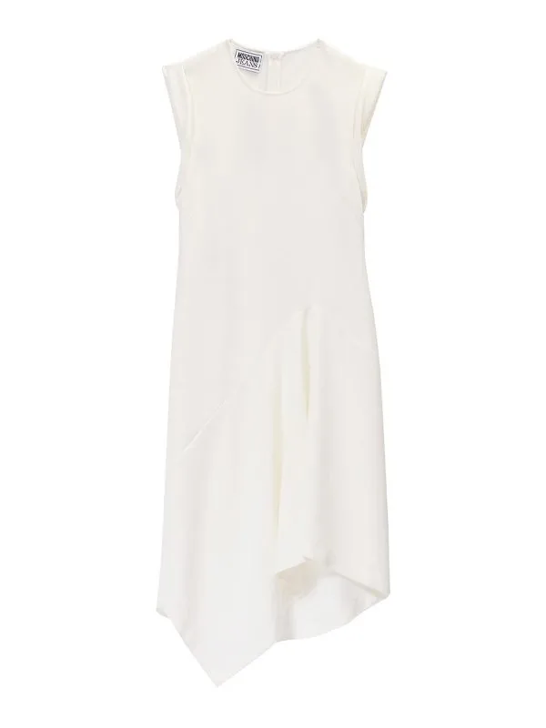 Moschino Jeans Robe Au Genou - Blanc - Blanc | 251K1044632250002