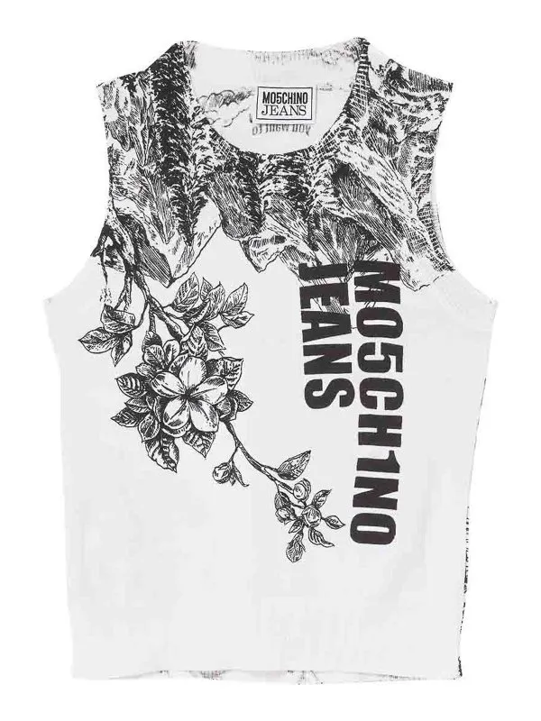 Moschino Jeans Pull Col Bateau - Multicolore | 251K1088132001002