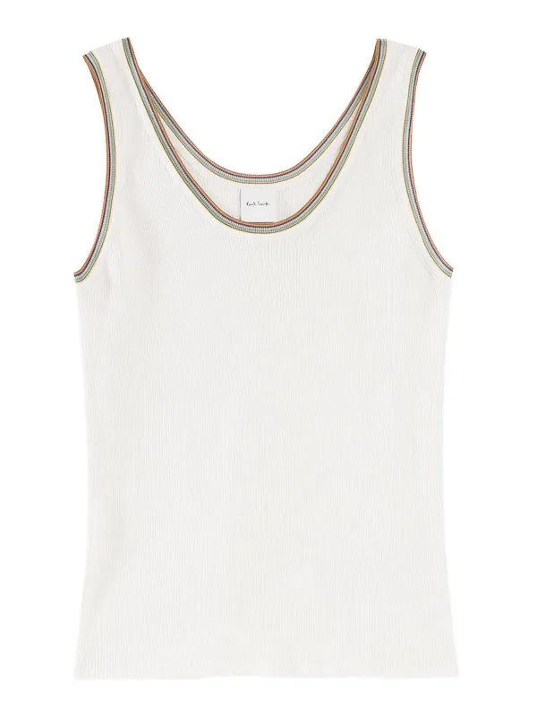 Paul Smith Pull Col Bateau - Blanc - Blanc | W1R521NP1112002