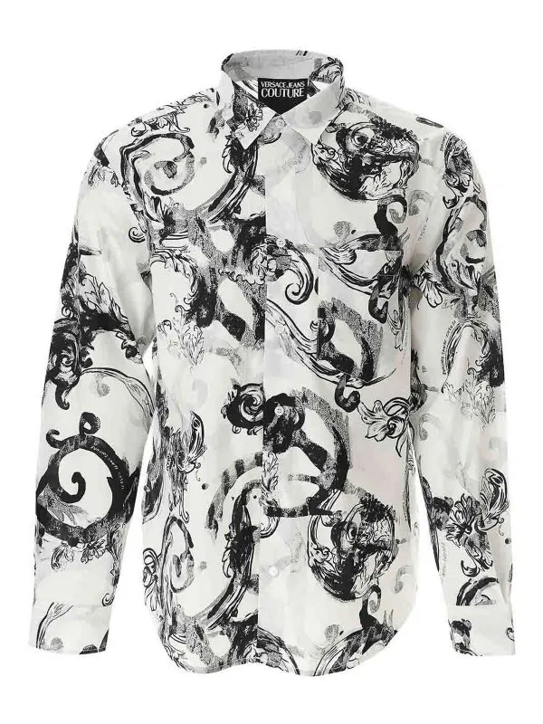 Versace Jeans Chemise - Blanc - Blanc - Homme | 76GAL2R176UP200003