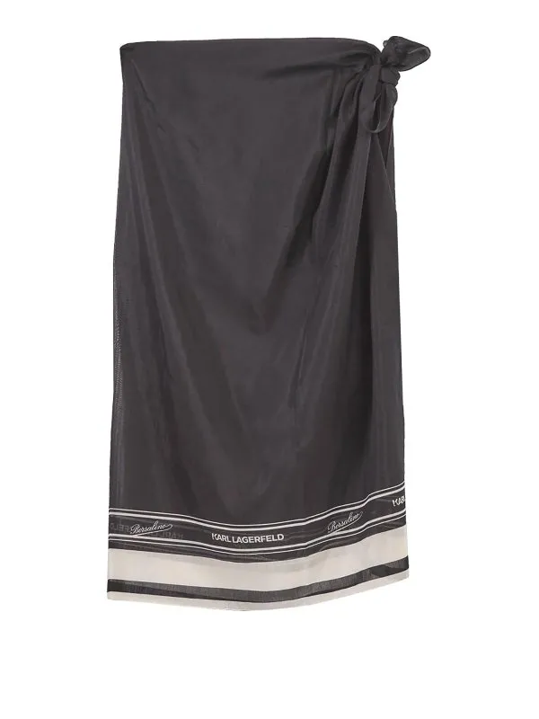 Karl Lagerfeld Robe De Plage - Noir - Noir - Femme | KHA2W46064999