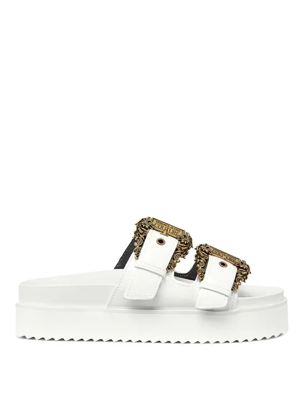 Versace Jeans Sandales - Blanc - Blanc - Femme | 78VA3SM1ZS539003
