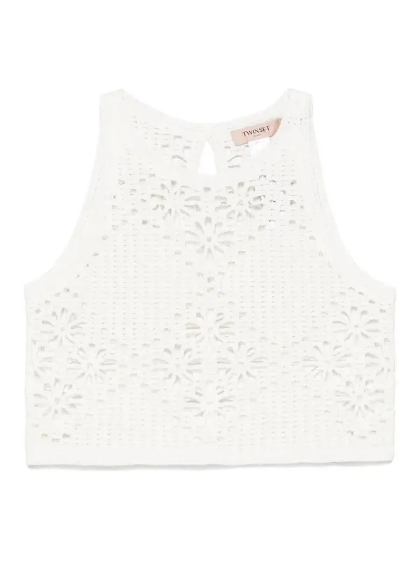 Twinset Top - Crème - Crème - Femme | 251TT320200282