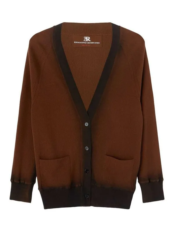 Ermanno Scervino Cardigan - Marron - Marron | D465N300STILQS4621