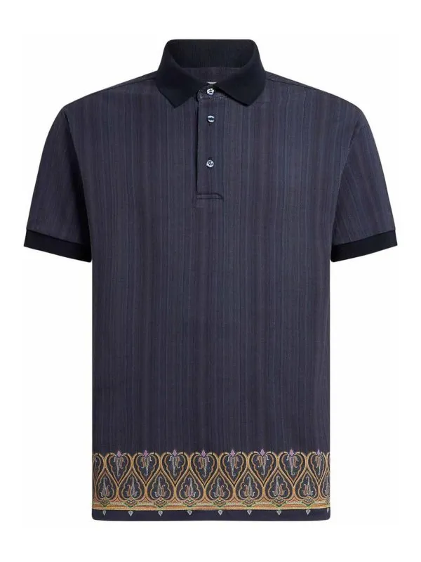 Etro Polo - Bleu - Bleu - Homme | MRMD0004AJ279X0883 | thebs.com
