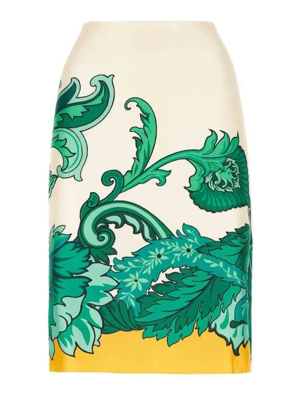 Etro Jupe Midi - Blanc - Blanc - Femme | WRFA0116AK889X0806