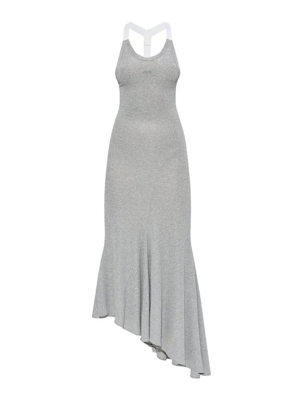 Off-White Robe Au Genou - Gris - Gris - Femme | OWDB541S25JER0027