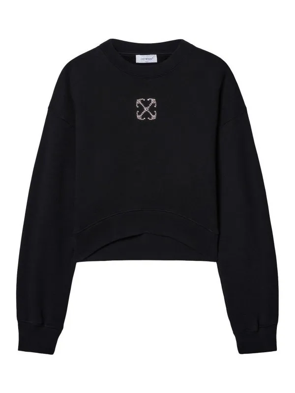 Off-White Pull Col Rond - Noir - Noir | OWBA079S25FLE0031072
