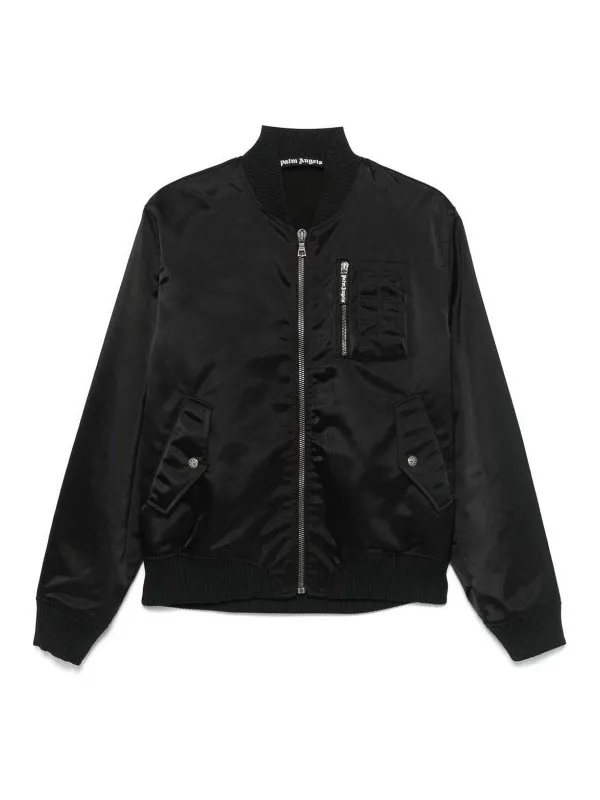 Palm Angels Bomber - Noir - Noir - Homme | PMEH033S25FAB0011010