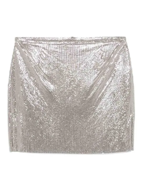 Rabanne Mini Jupe - Argent - Argenté | 24HIJU012MH0004P040P040