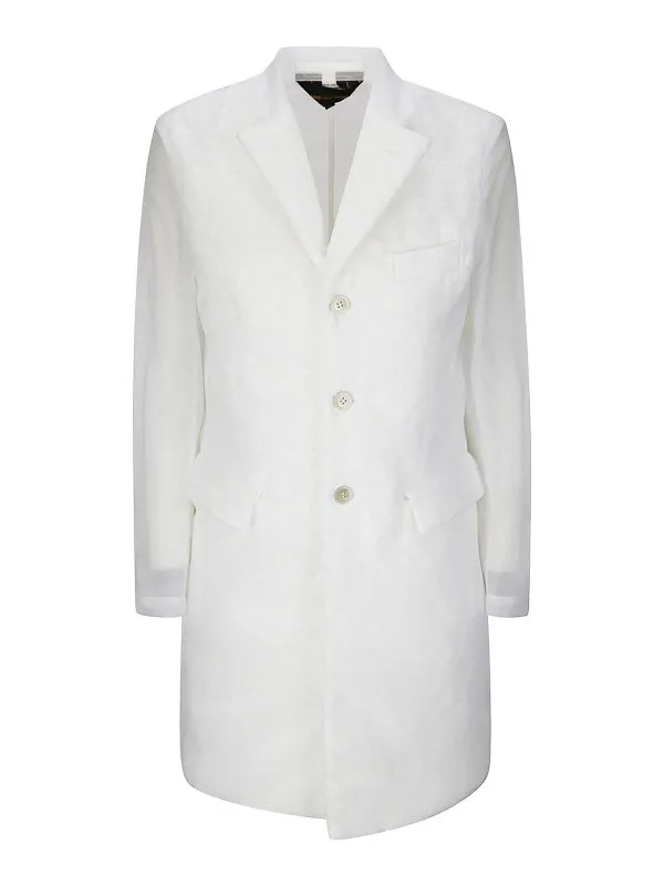 Comme Des Garcons Manteau Court - Blanc - Blanc | GOJ0070511