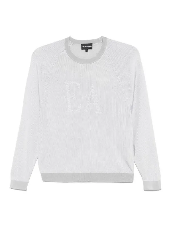 Emporio Armani Pull Col Rond - Blanc - Blanc | EW000954AF15111M0001