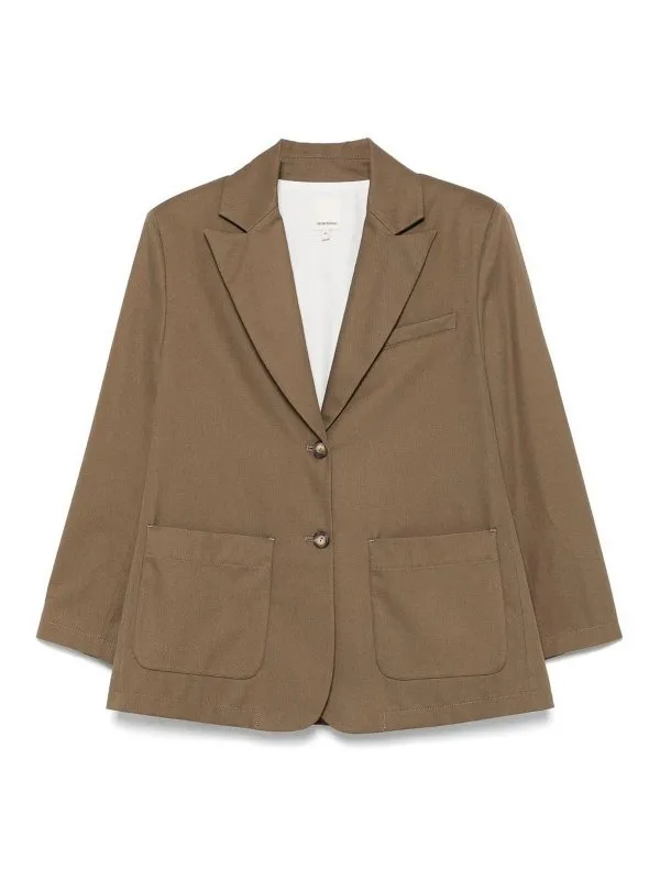 Emporio Armani Manteau Court - Marron | EW001340AF13226U6192