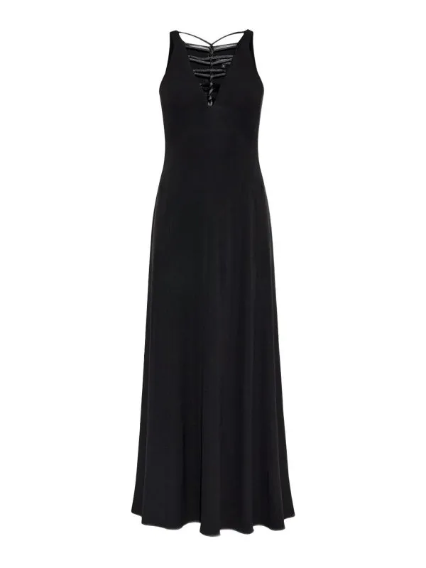 Emporio Armani Maxi Robe - Noir - Noir | EW001633AF14054UC001