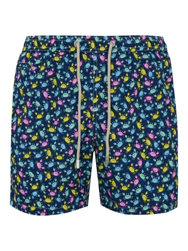 Mc2 Saint Barth Short De Bain - Bleu | LIGHTINGMICROFANTASY01228HCRABBYMULTIP61