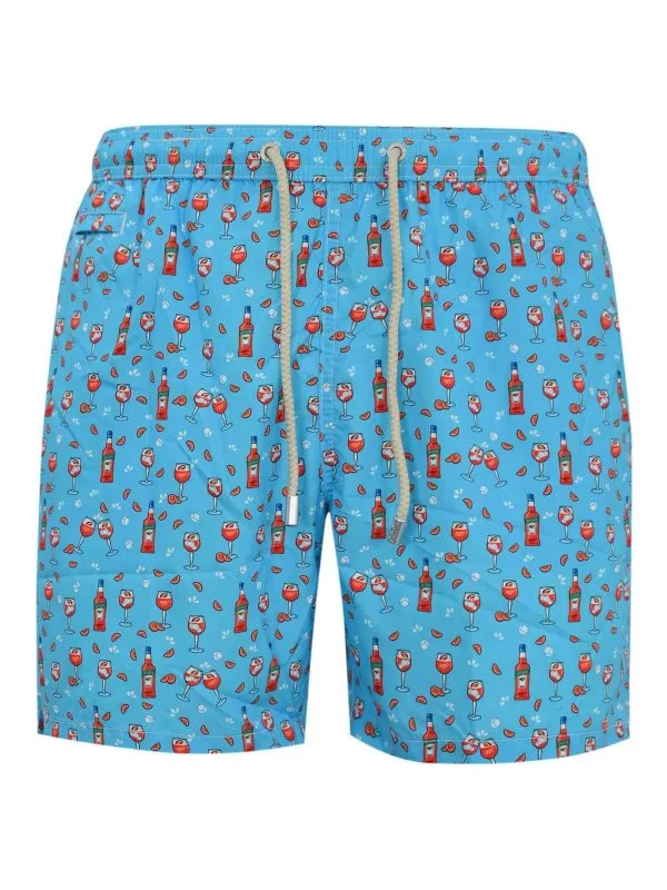 Mc2 Saint Barth Short De Bain - Bleu | LIGHTINGMICROFANTASY02708HDOUBLESPRITZ31