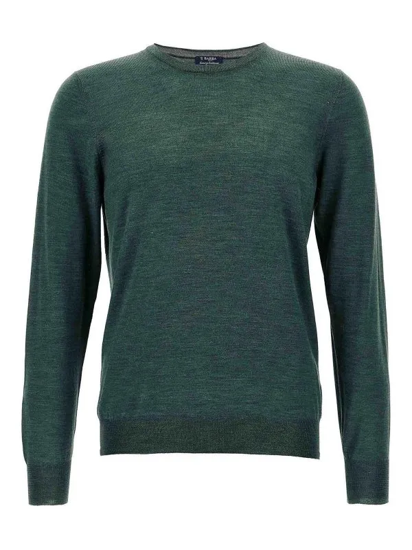 Barba Pull Col Rond - Vert - Vert - Homme | 13190575670475