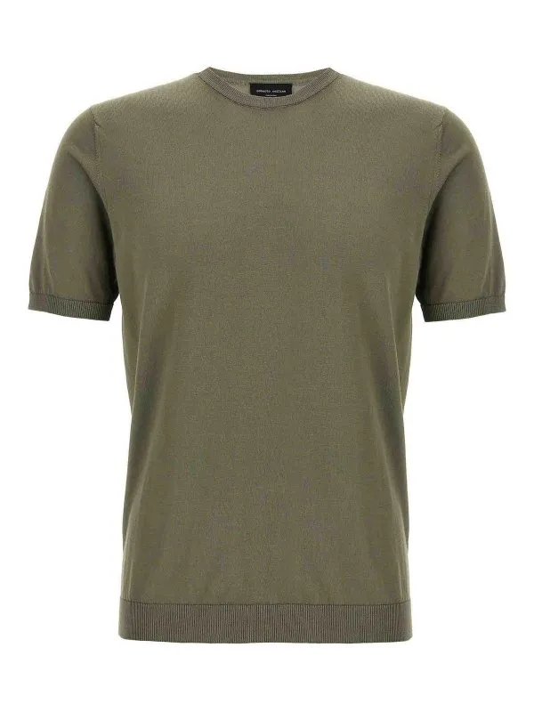 Roberto Collina T-Shirt - Vert - Vert - Homme | RB10021RB1024