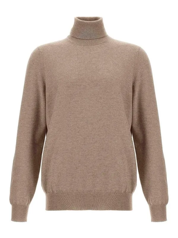 Brunello Cucinelli Pull Col Roulé - Beige - Beige | M2200103CSJ89