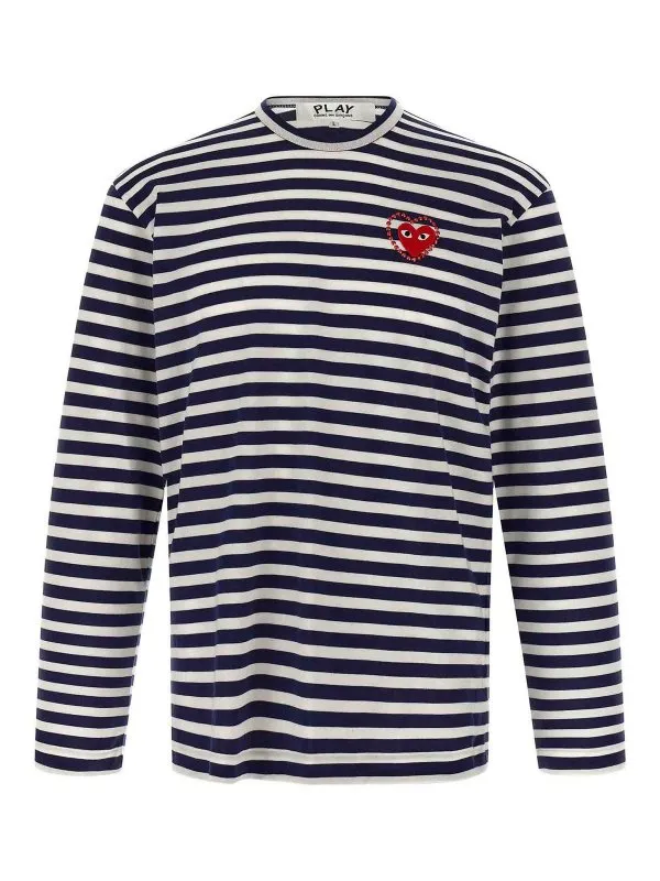 Comme des Garçons Play T-Shirt - Bleu - Bleu - Femme | AXT8061