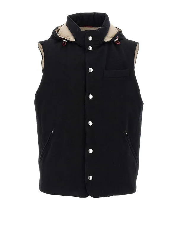 Brunello Cucinelli Gilet - Noir - Noir - Homme | MM4701775CEP50