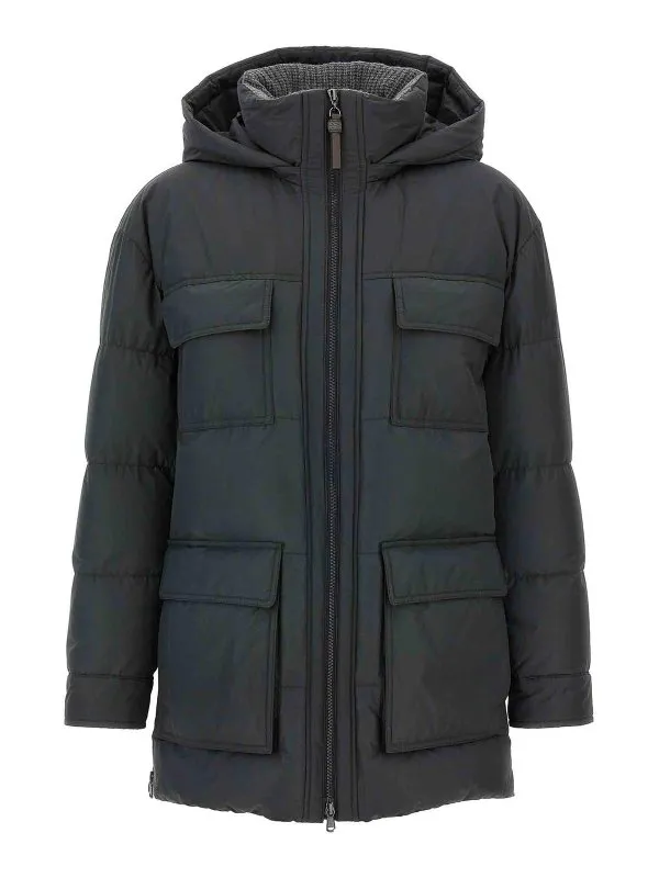 Brunello Cucinelli Blouson Rembourré - Gris | MG5017784C2126