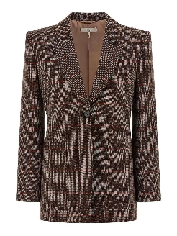 Chloe' Blazer - Marron - Marron - Femme | CH25AVE5309793C