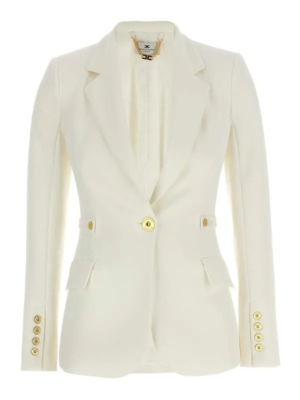 Elisabetta Franchi Blazer - Blanc - Blanc - Femme | GI17556E2360