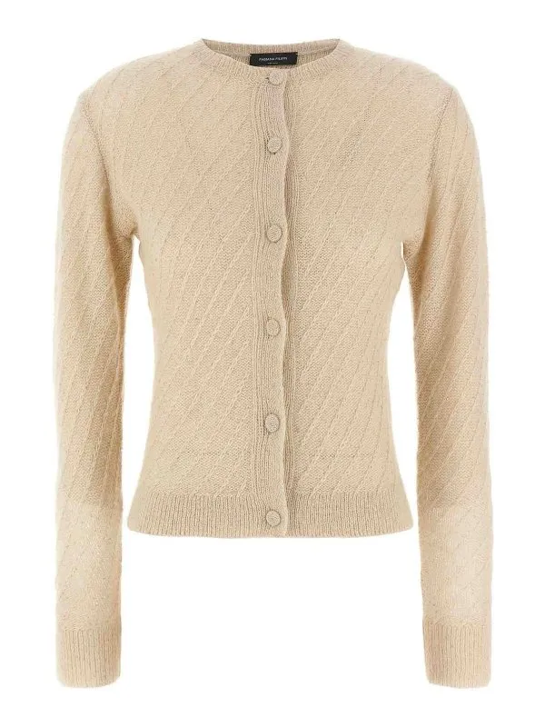 Fabiana Filippi Cardigan - Beige - Beige | MAD215F112D2960158