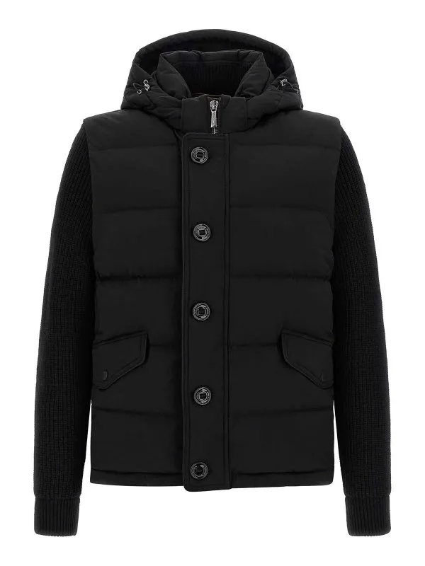 Moorer Blouson Rembourré - Noir - Noir - Homme | MOUGI100191U0001