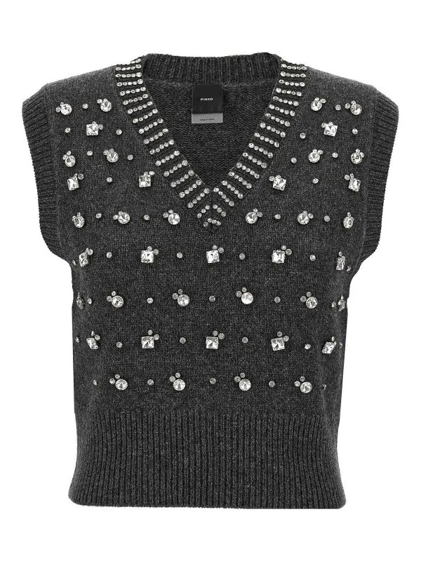 Pinko Gilet - Gris - Gris - Femme | 105639A2TRK07 | thebs.com