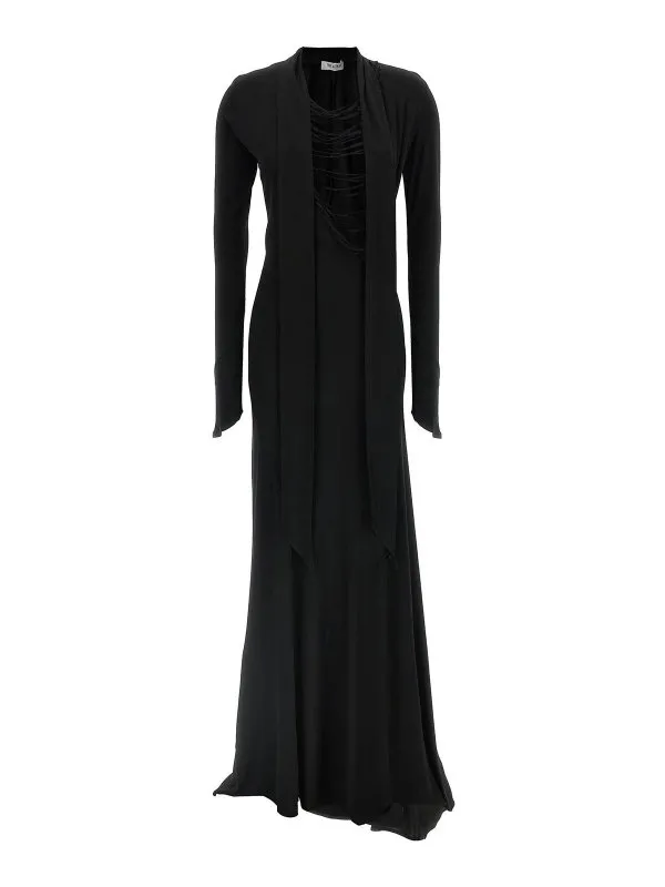 The Attico Robe Au Genou - Noir - Noir - Femme | 251WCW00243100