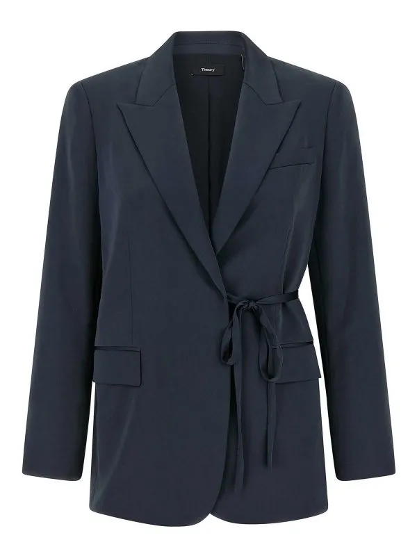 Theory Blazer - Bleu - Bleu - Femme | P0605102XLV | thebs.com