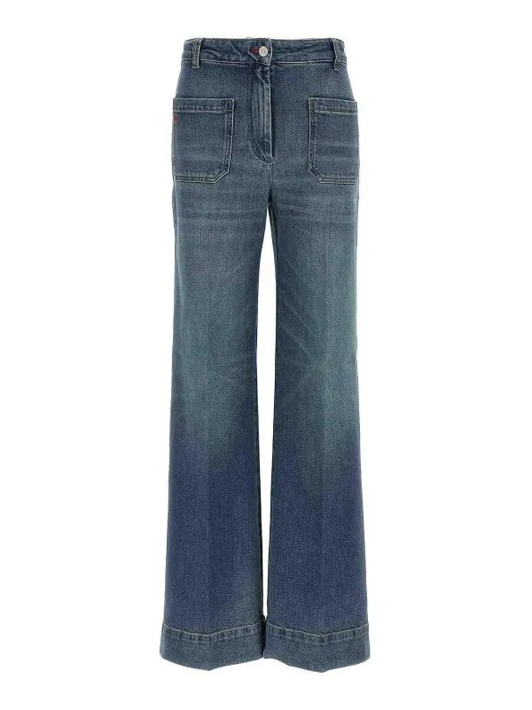 Victoria Beckham Jean Bootcut - Bleu Clair | 1325DJE005218URWASHEDBLUE