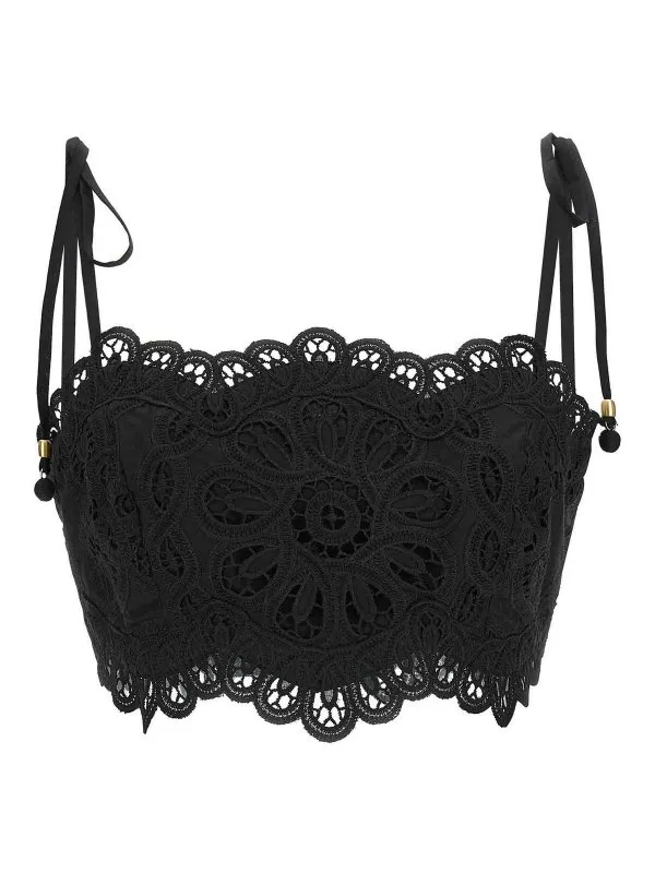Zimmermann Top - Noir - Noir - Femme | 4245TSS251BLK | thebs.com