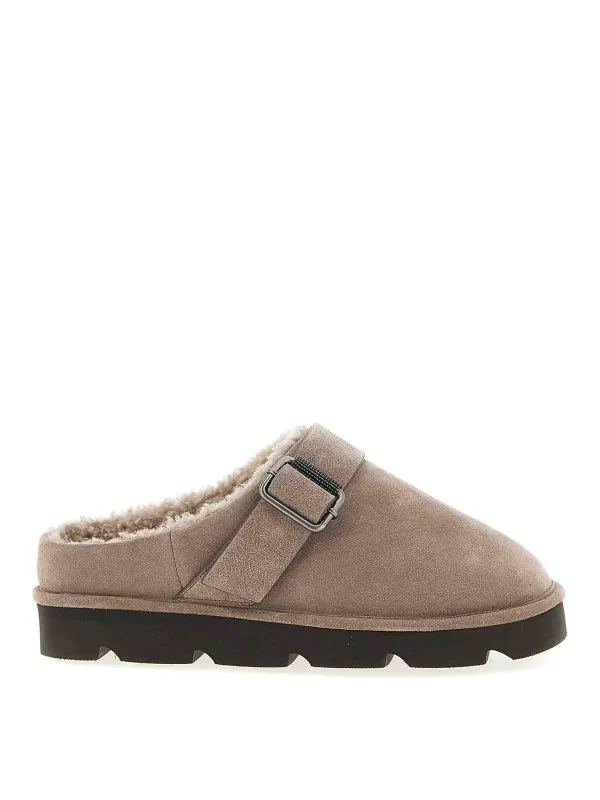 Brunello Cucinelli Mules - Beige - Beige - Femme | MZSFG3120C2659