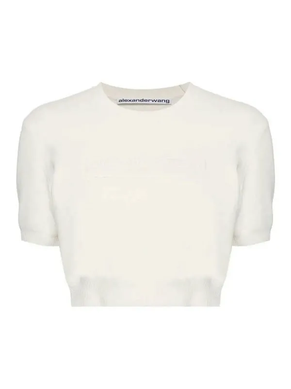 Alexander Wang Pull Col Rond - Blanc - Blanc | 1KC3231037104