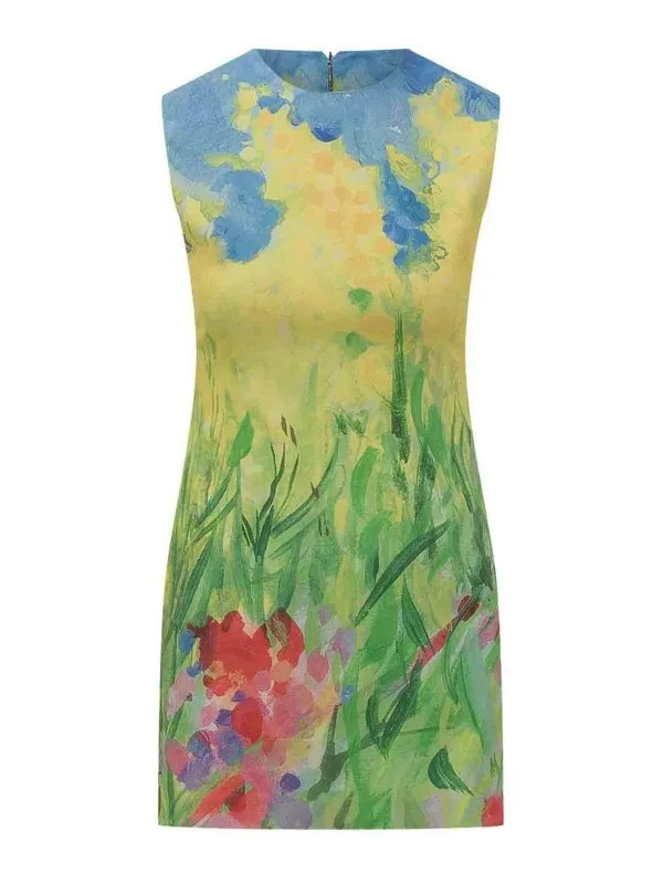 M.S.G.M. Robe Au Genou - Multicolore - Femme | 3842MDA4625736206