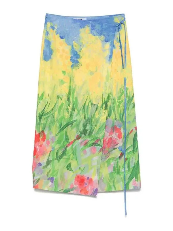 M.S.G.M. Jupe Midi - Multicolore - Multicolore | 3842MDD2625736306