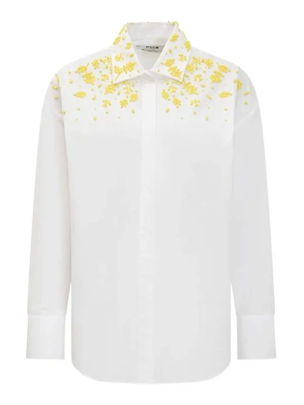 M.S.G.M. Chemise - Blanc - Blanc - Femme | 3842MDE23X25731501