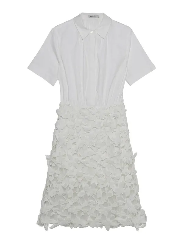Jonathan Simkhai Robe Au Genou - Blanc - Blanc | 2251041FGWH