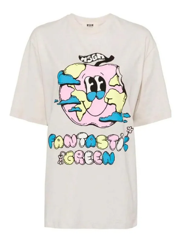 M.S.G.M. T-Shirt - Gris - Gris - Femme | 3746MM0424779120