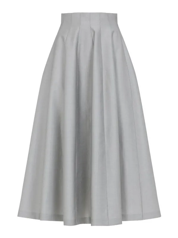 Alberta Ferretti Jupe Midi - Gris Clair - Gris Clair | 010866360483
