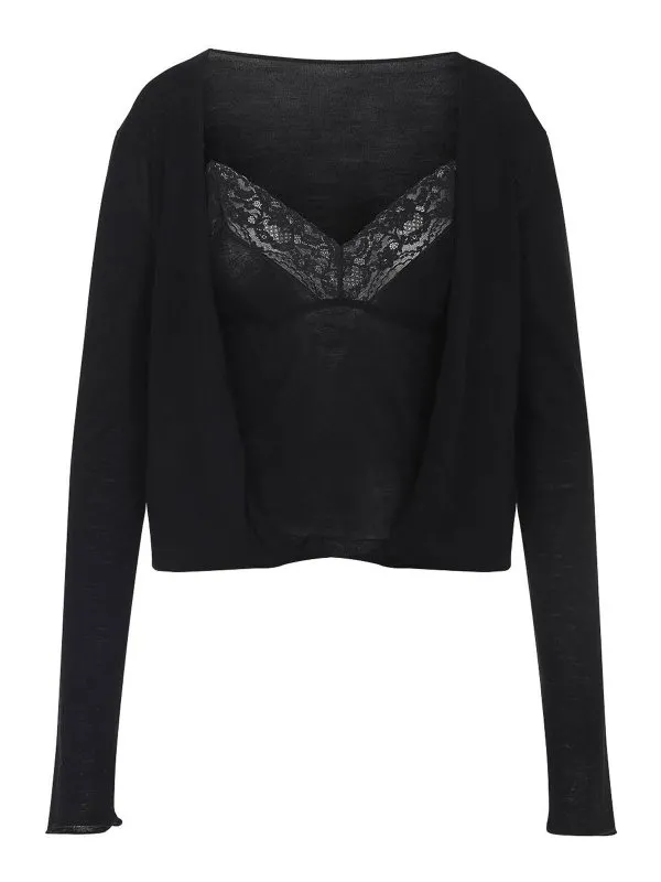 Alberta Ferretti Cardigan - Noir - Noir - Femme | 091066030555